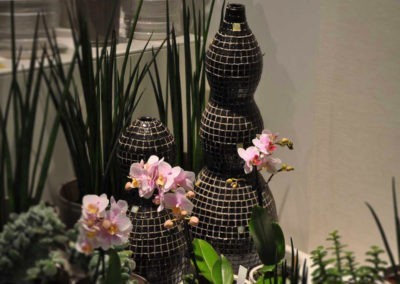 Orchideen Vase Schwarz